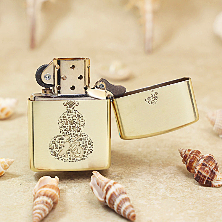 Zippo High Polish Brass Five Blessings Descend - CC90