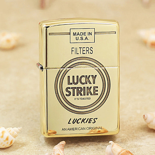 Zippo High Polish Brass Lucky Strike Filters - CC97