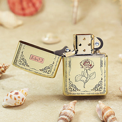 Zippo High Polish Brass Rose Vow Love - CC88