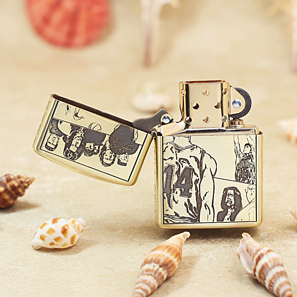 Zippo High Polish Brass 'Slam Dunk Mitsui Hisashi' - CC40