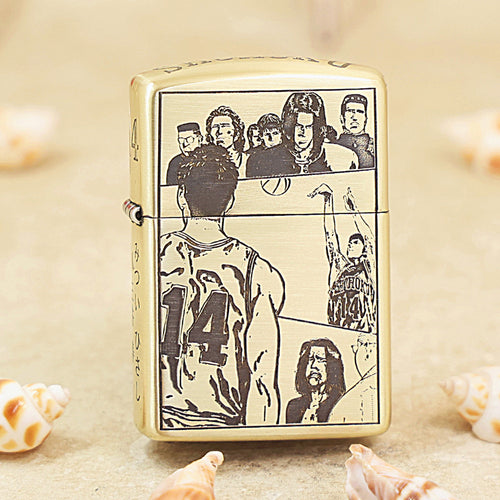 Zippo High Polish Brass 'Slam Dunk Mitsui Hisashi' - CC40