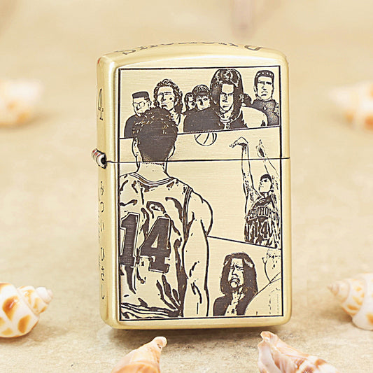 Zippo High Polish Brass 'Slam Dunk Mitsui Hisashi' - CC40