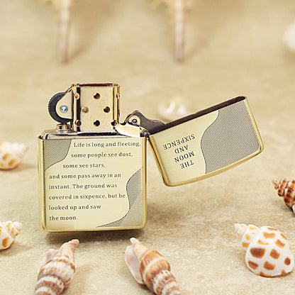 Zippo High Polish Brass The Moon and Sixpence Townscape - CC87