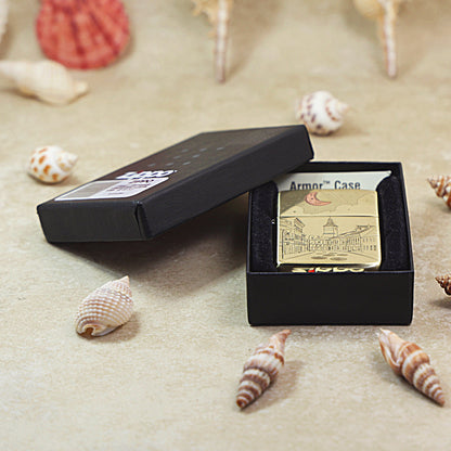 Zippo High Polish Brass The Moon and Sixpence Townscape - CC87