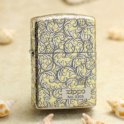 Zippo High Polish Gold Deep Carved Arabesque Scroll Limited Edition - SC06