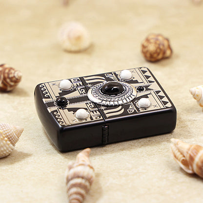 Zippo Indian Eagle (Black Lacquer & White Turquoise) - JP30