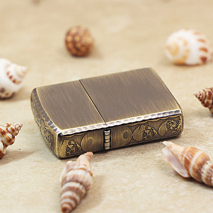 Zippo Limited Edition '3D Multi-Skull' (Gold Finish) - JP17