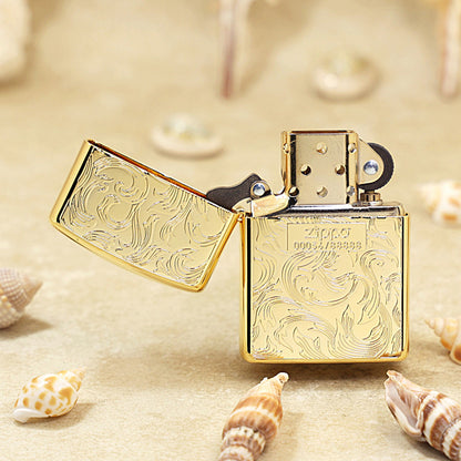 Zippo Limited Edition Gold Plate Double-Sided Arabesque - JP47