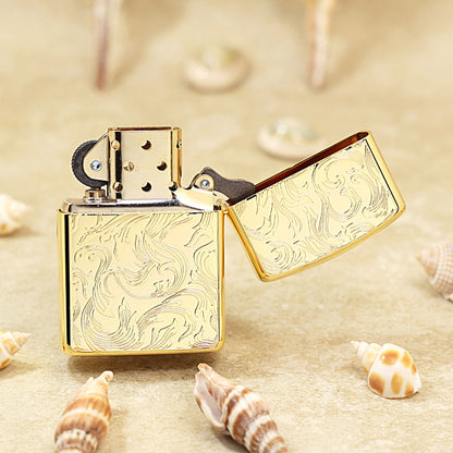 Zippo Limited Edition Gold Plate Double-Sided Arabesque - JP47