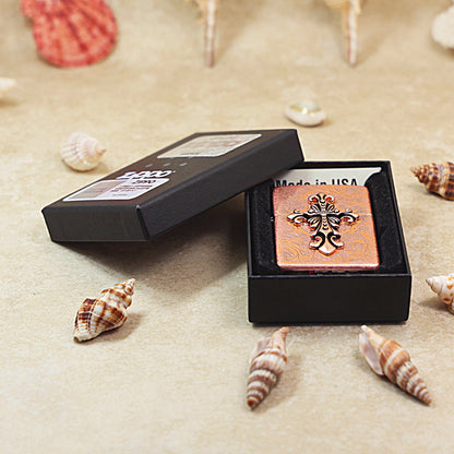 Zippo Ornate Cross Antique Copper - KR07