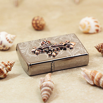 Zippo Ornate Cross Black Ice - KR06