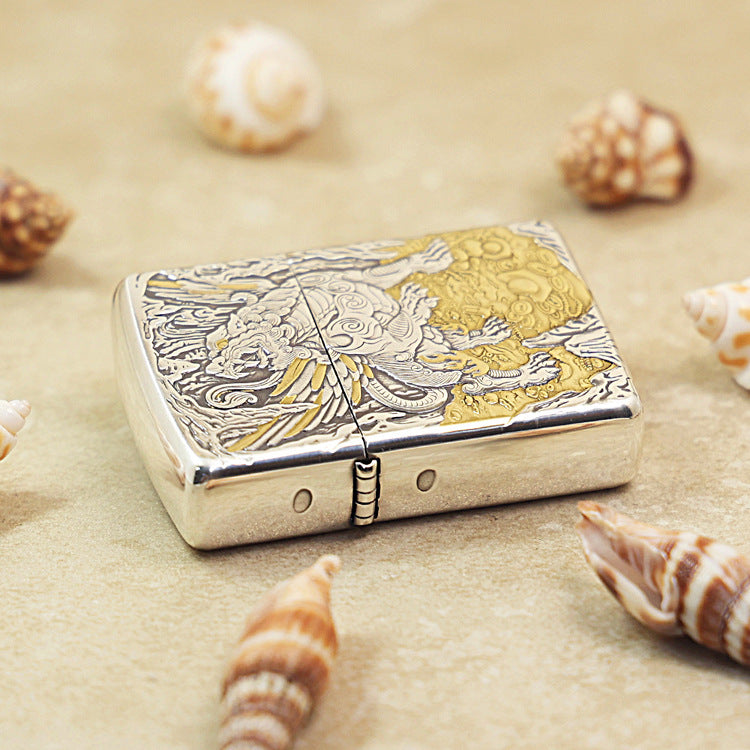 Zippo 'Pixiu Attracting Wealth' Deep Carve Two-Tone - DS120