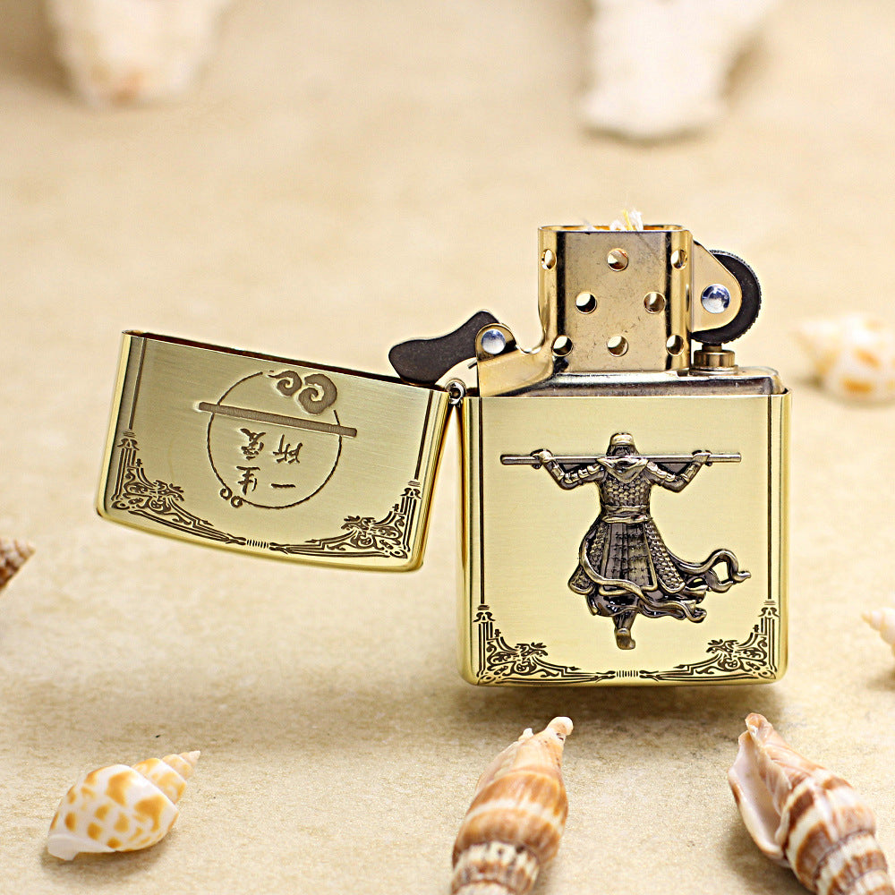 Zippo Polished Brass A Life's True Love Sun Wukong Emblem - CC106