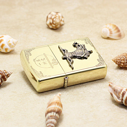 Zippo Polished Brass A Life's True Love Sun Wukong Emblem - CC106