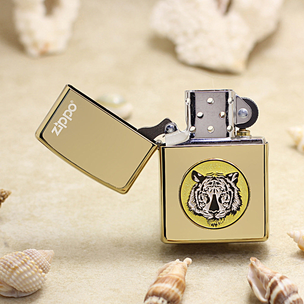Zippo Polished Brass Tiger Emblem - DS151
