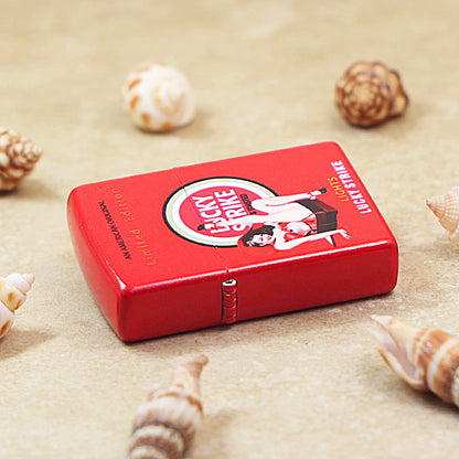 Zippo Red Matte Color-Printed Lucky Strike Pin-Up Girl - CS09