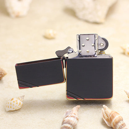 Zippo 'Red and Black' Beveled Edge Flat Top Edition 1935-DS55