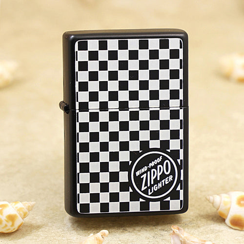Zippo Retro Flat Top Black & White Checkerboard Edition - KR13
