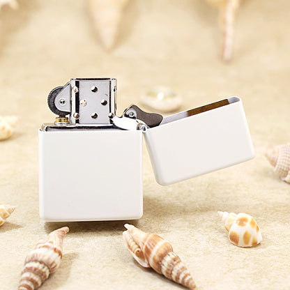 Zippo Retro Flat-Top Checkered Pattern (White Enamel) - KR12