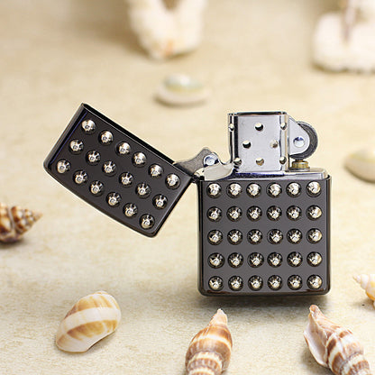 Zippo Rivet Design (Black Lacquer Finish) - JP12
