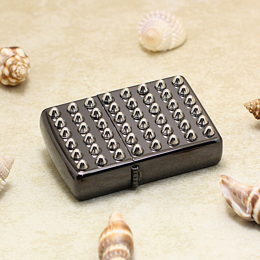 Zippo Rivet Design (Black Lacquer Finish) - JP12