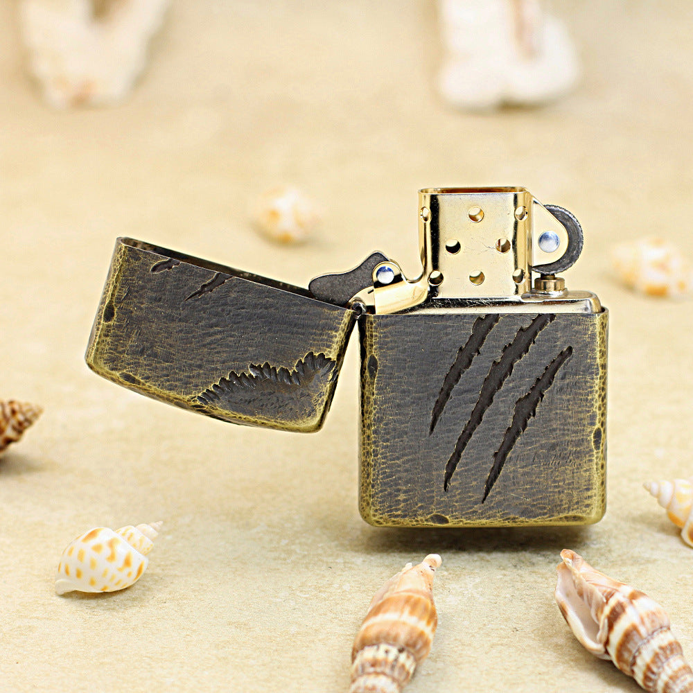 Zippo Rustic Brass Deep Carved Claw Marks - CC114