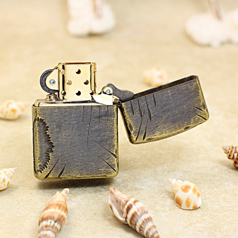 Zippo Rustic Brass Deep Carved Claw Marks - CC114