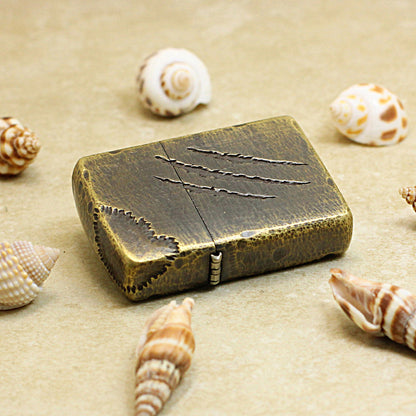 Zippo Rustic Brass Deep Carved Claw Marks - CC114