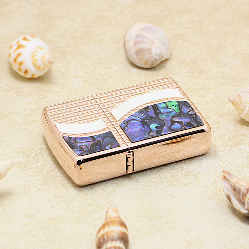 Zippo S-Curve Shell Inlay (Rose Gold) - JP22
