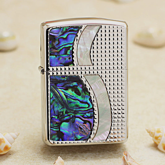 Zippo S-Curve Shell Inlay (Silver) - JP21