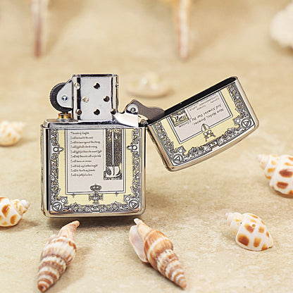 Zippo Silver Deep Carved Knights Templar Declaration - SC09