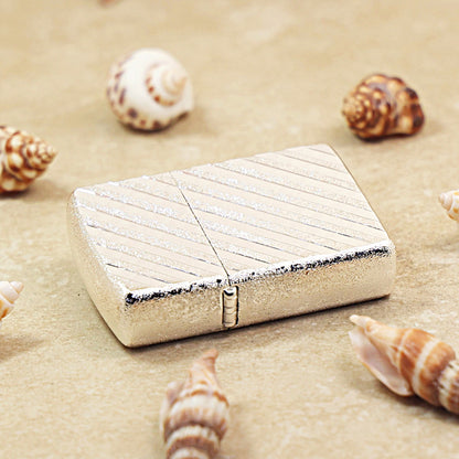 Zippo Silver Diagonal Line Pattern 162-DS99
