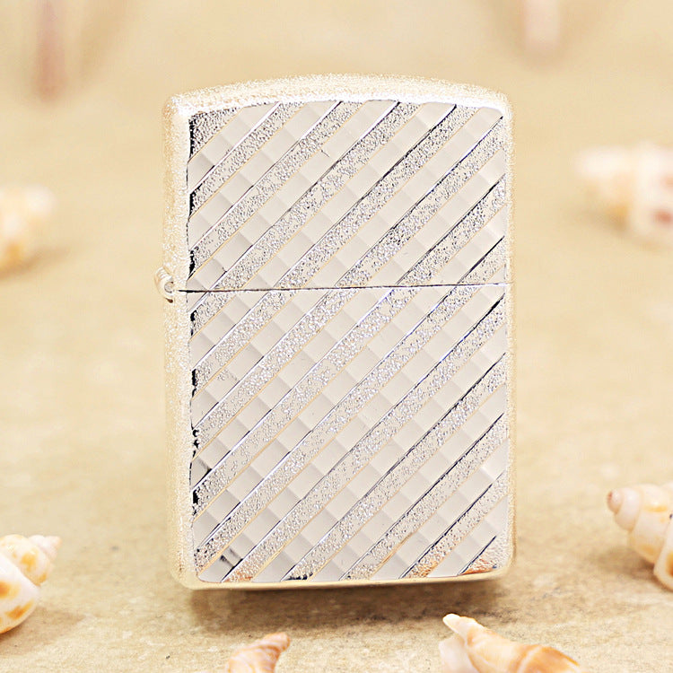 Zippo Silver Diagonal Line Pattern 162-DS99