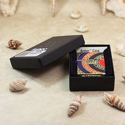 Zippo Silver Matte Color Printed Rising Sun - CS25