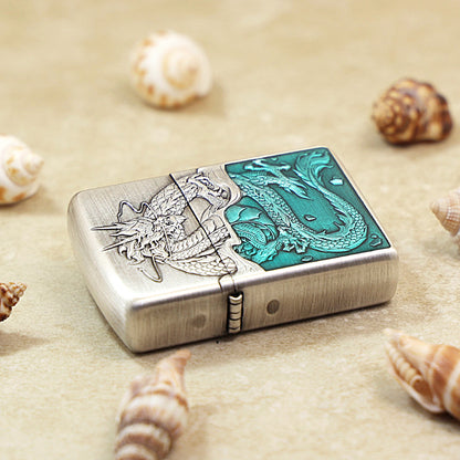Zippo 'Silver-Plated Flood Dragon Into the Sea' 162-DS56