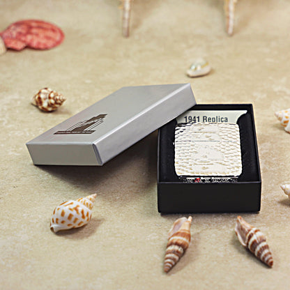 Zippo Silver-Plated 'Meteor Crater' 1941-DS84