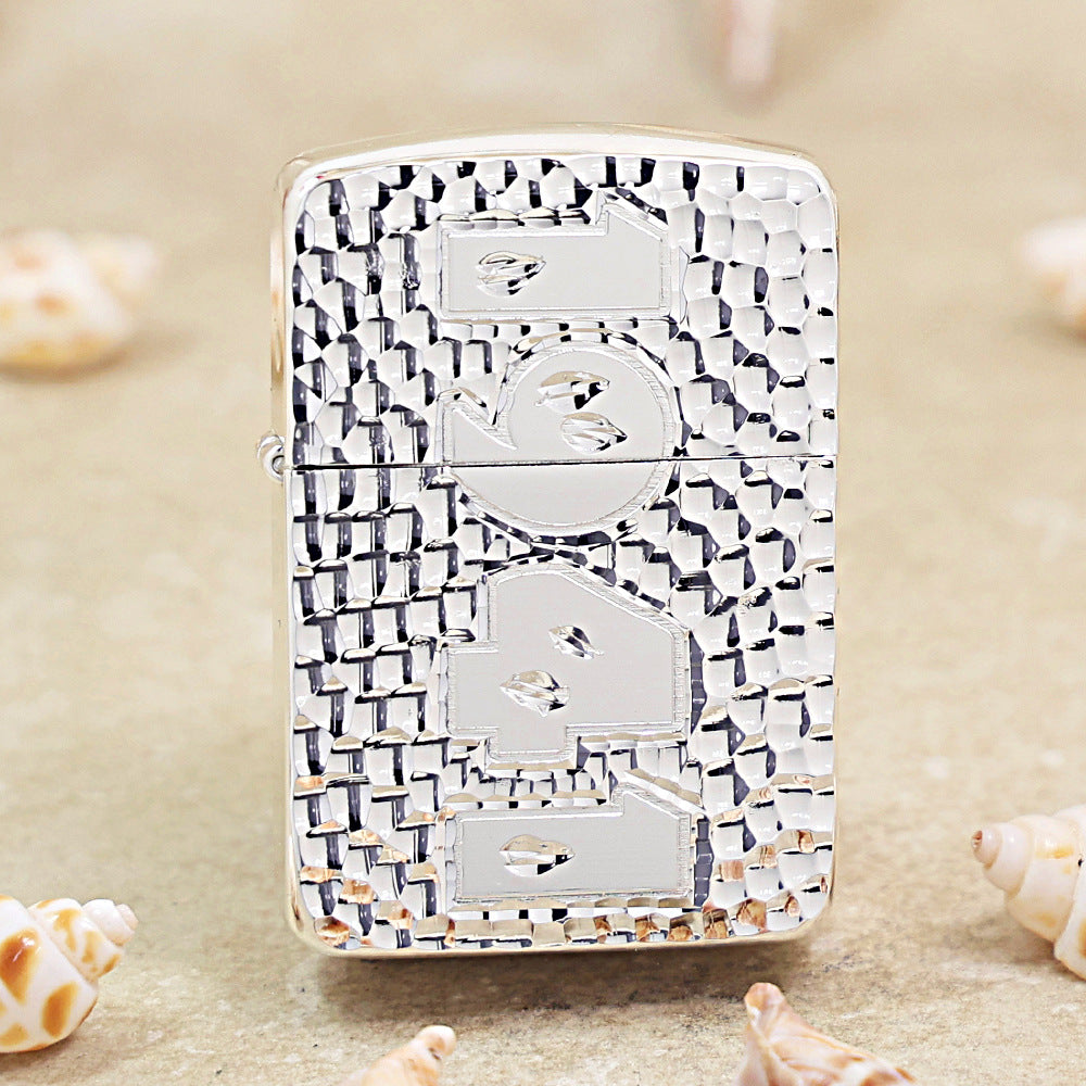 Zippo Silver-Plated 'Meteor Crater' 1941-DS84