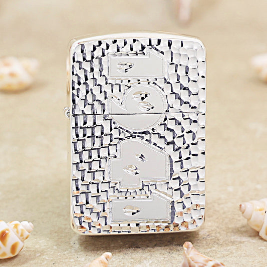 Zippo Silver-Plated 'Meteor Crater' 1941-DS84