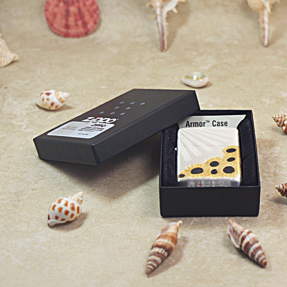 Zippo Silver-Plated 'Sunflower Radiance' Design 162-DS30