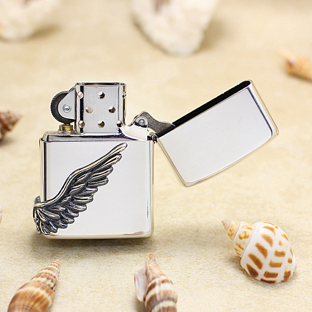 Zippo Silver-plated Shell Angel Wings Limited Edition - JP64