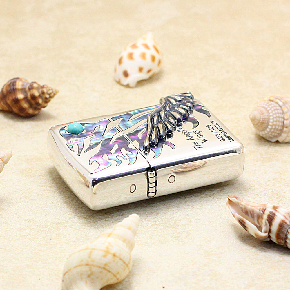 Zippo Silver-plated Shell Angel Wings Limited Edition - JP64