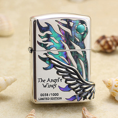 Zippo Silver-plated Shell Angel Wings Limited Edition - JP64