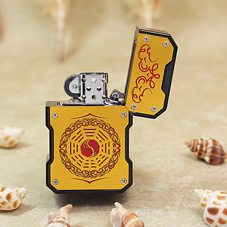 Zippo Slim Case Gold 'Energy Talisman' - Armor Shell Edition - DS126