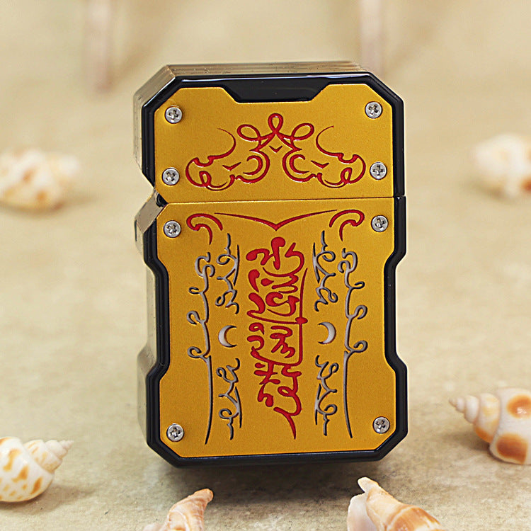 Zippo Slim Case Gold 'Energy Talisman' - Armor Shell Edition - DS126