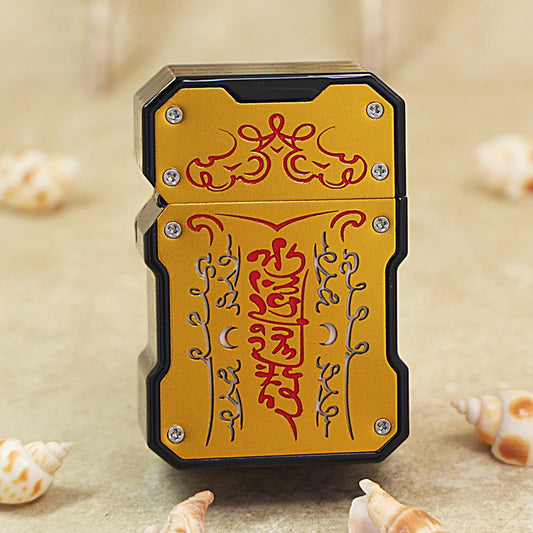 Zippo Slim Case Gold 'Energy Talisman' - Armor Shell Edition - DS126