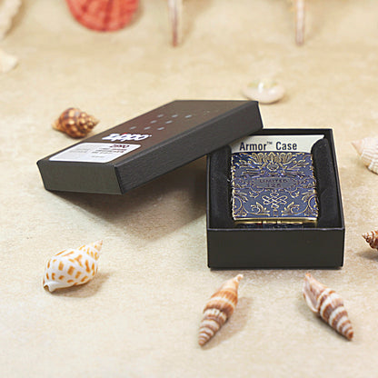 Zippo Smoked Blue Ruyi Peony Limited Edition - CC54