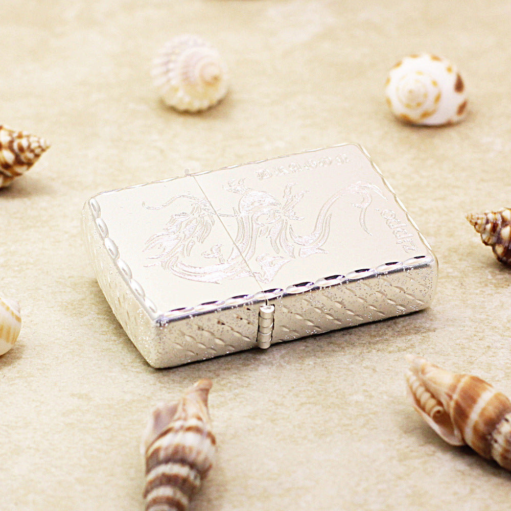 Zippo High Polish Chrome Engraved Dragon - DS152