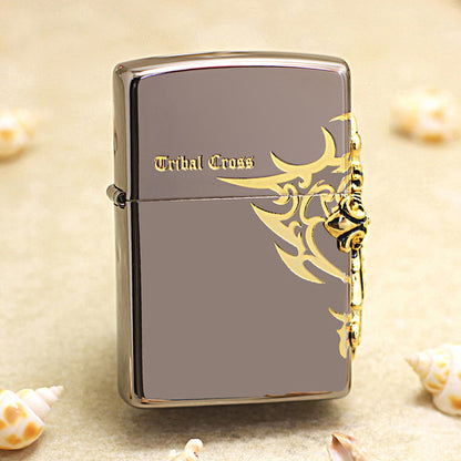 Zippo Tribal Cross Black Ice - KR03
