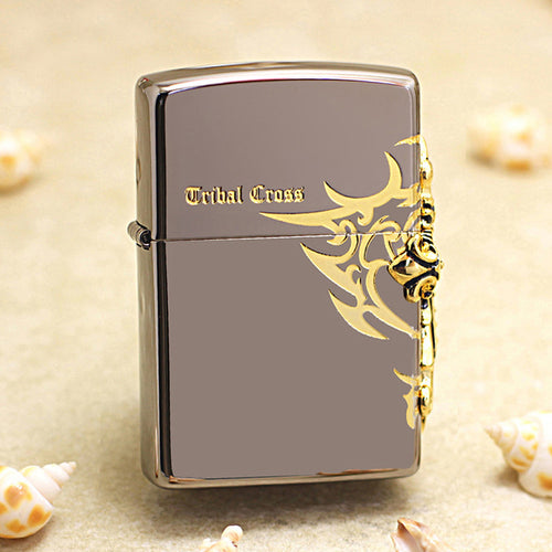Zippo Tribal Cross Black Ice - KR03