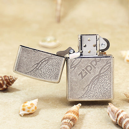 Zippo Tribal Logo Antique Silver - KR09